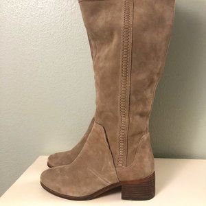 Vince Camuto Over the Knee Suede Boots - Taupe, 7-1/2